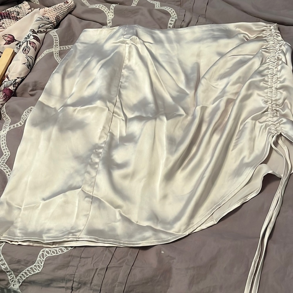 Dynamite silky mini skirt with tie detail NWT
